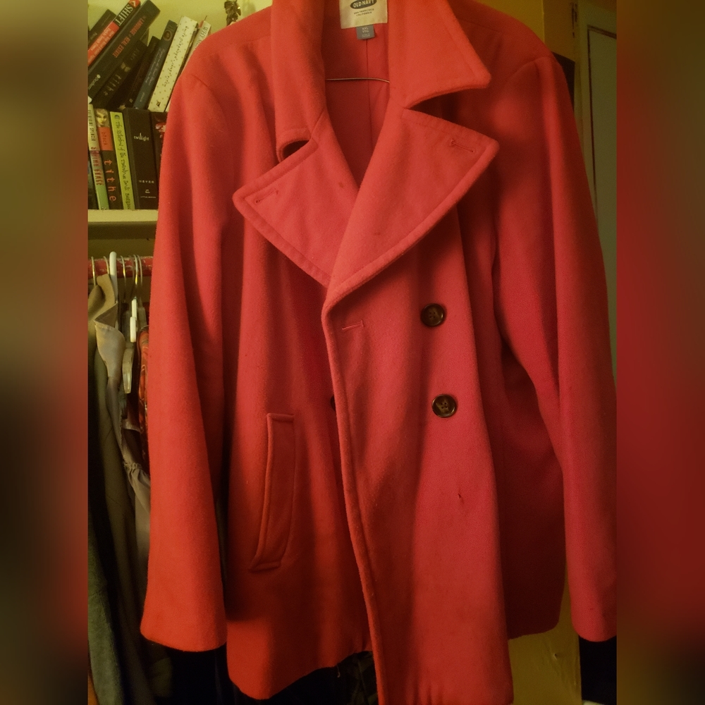 RED peacoat  2x plus size from old navy